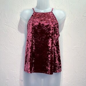 Y2K Crushed Velvet Tank Womens M 90s Fairy Whimsigoth Camisole Casual Top